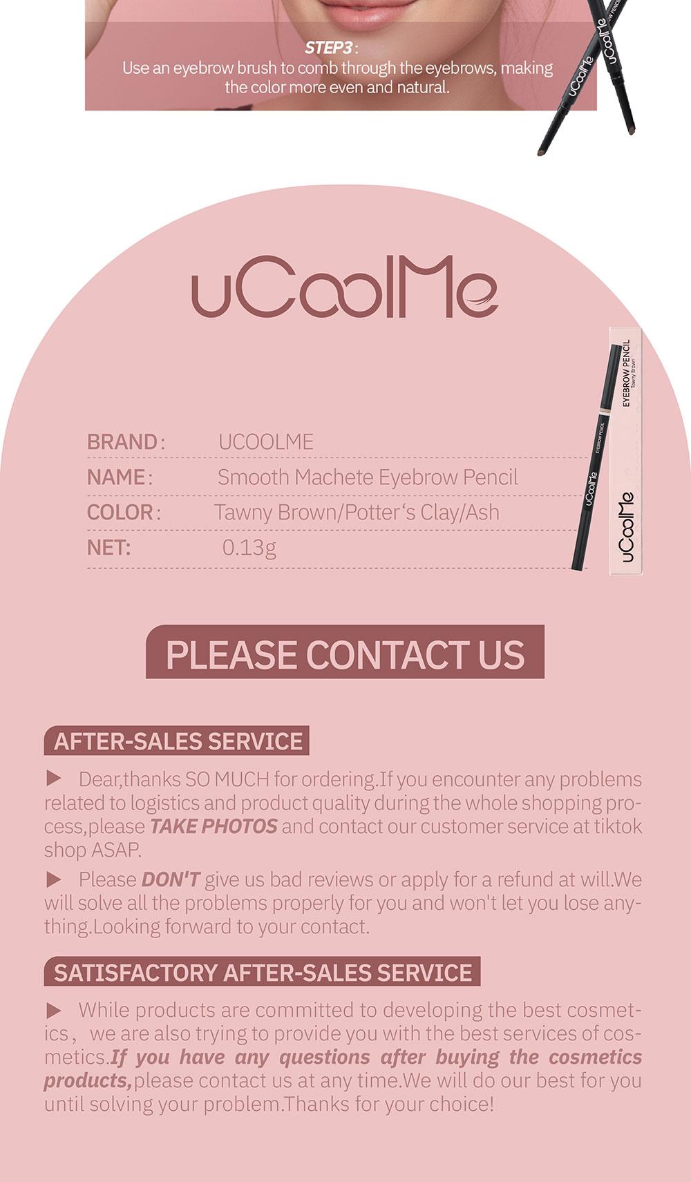 uCoolMe Smooth Machete Eyebrow Pencil, 1 Count Long Lasting Eyebrow Pencil, Waterproof Blade Eyebrow Pencil –Eye Brow Makeup Tool, Makeup Accessories, Cosmetic Product for Women 24H Stay, No Smudge, Easy Natural Brows Spring Glow-Up