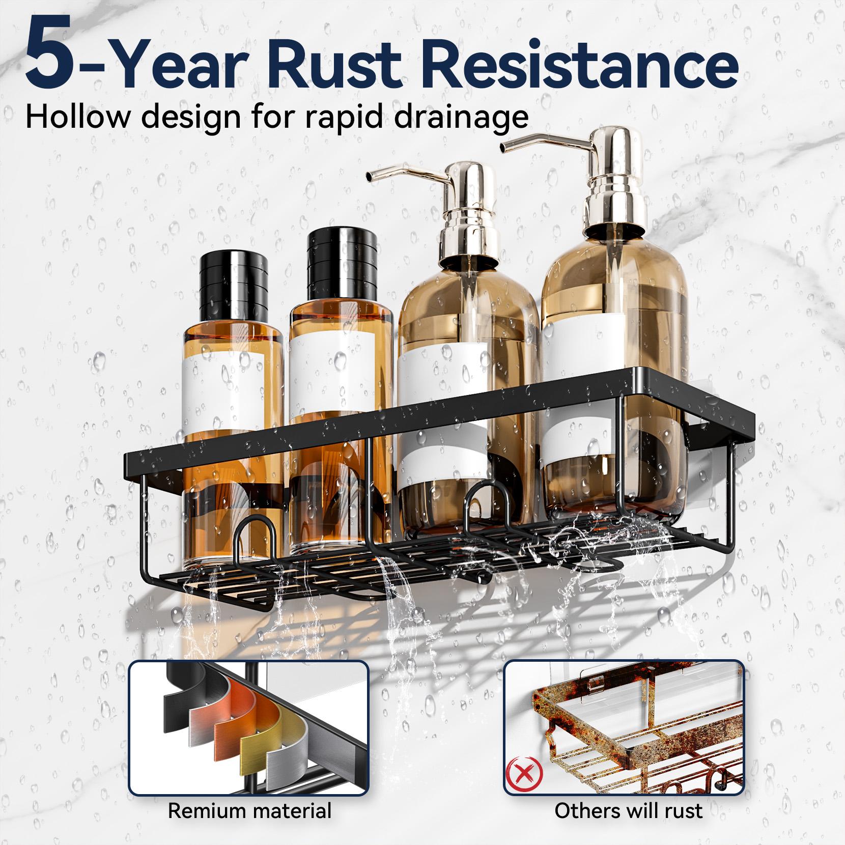 YASONIC 5 Pack Shower Caddy Shelf Bathroom Shower Organizer Rack No Drilling Multifunctional Organizer,corner shower shelf YASONIC 5 Pack Shower Caddy Shelf Bathroom Shower Organizer Rack No Drilling Multifunctional Organizer,corner shower shelf