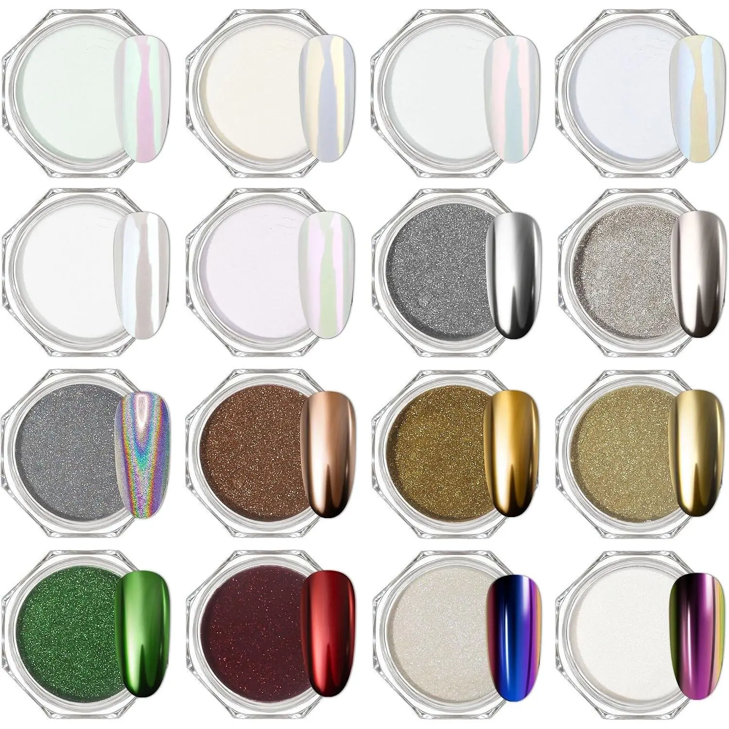 16 colors pearl and mirror powder