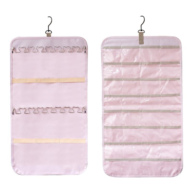 Jewelry Storage Bag, 1 Count Double Sided Jewelry Organizer, Dustproof Durable Storage Organizer Jewelry Storage Bag for Earrings, Bracelet, Necklace, Ring, Home Organizer, Jewelry Storage Unit