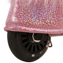 Linor Unicorn Ride on Toy for Girls 4 to 8 Years, Soft Plush Horse Riding with Steering Handle, Weight Capacity 165 LBS, No Batteries or Electricity Cute Play