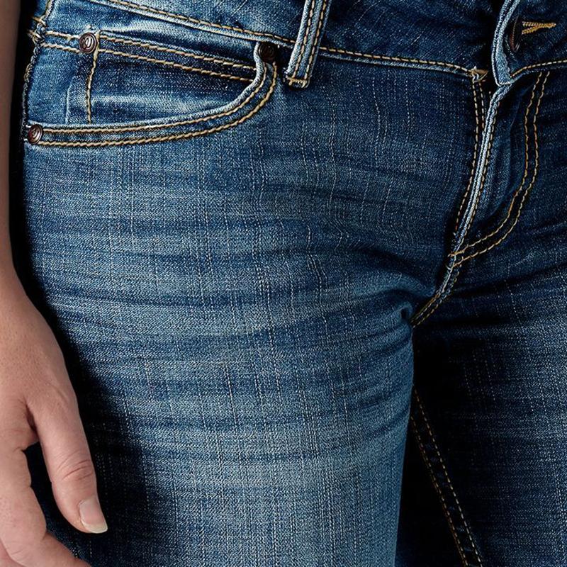 MIDIROSS Low Rise Embroidered Pocket Jeans for Women – Trendy Retro Denim Pants