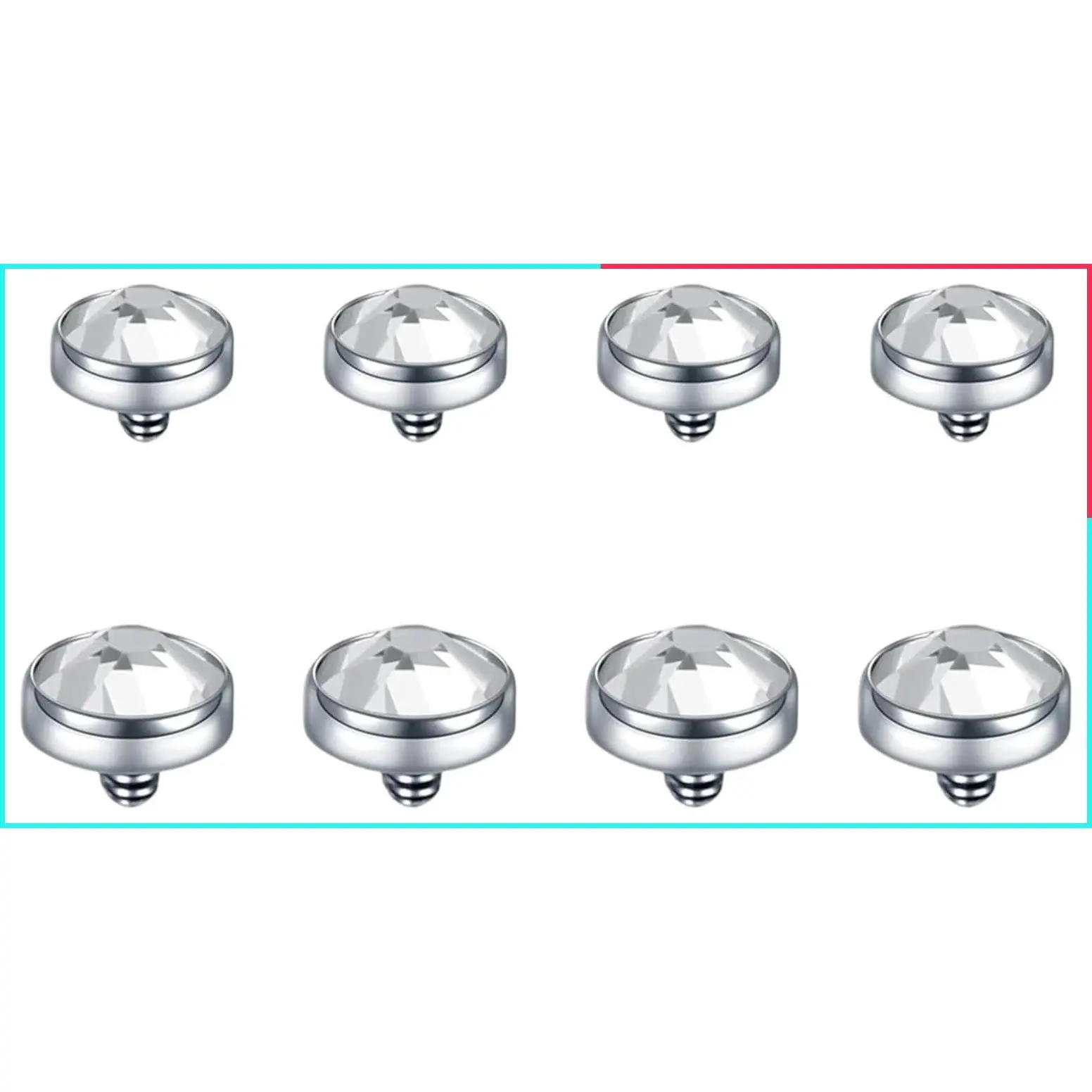 14G Titanium Dermal Piercing Tops 8PCS Internally Threaded Microdermal Anchor Tops for Women Men