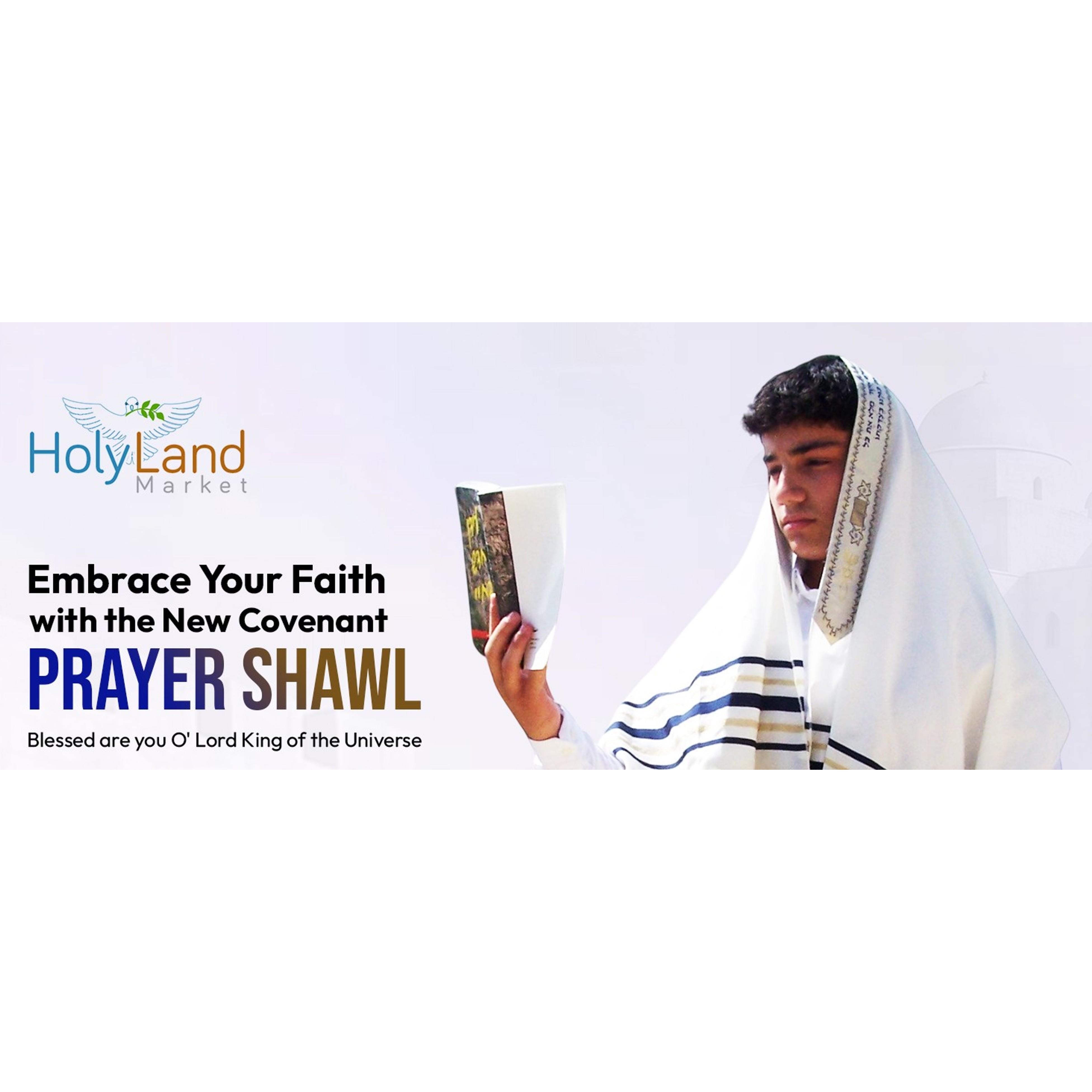 Messianic Christian Prayer Shawl Tallit - The Messiah Tallit, 72 x 22 Inches
