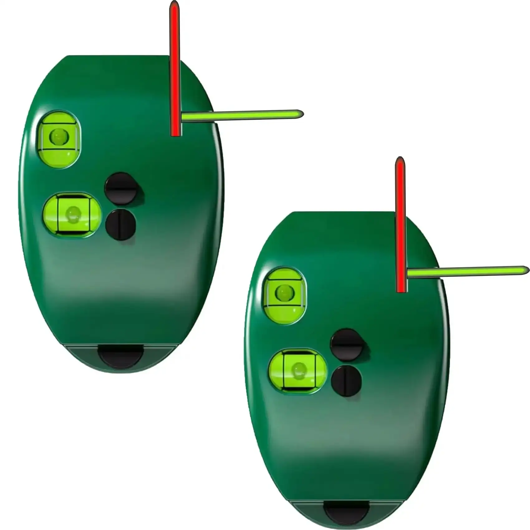 2 pieces of 90-degree red light electronic level, red light level, green light level, self-leveling, parallel line, suitable for construction, portable.