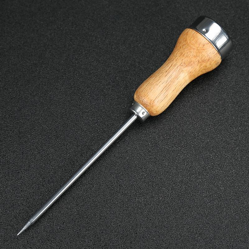 Stainless Steel Ice Pick Punch Antiskid Wooden Handle Kitchen Tools Camping Ice Crusher Protable Breaker Tool