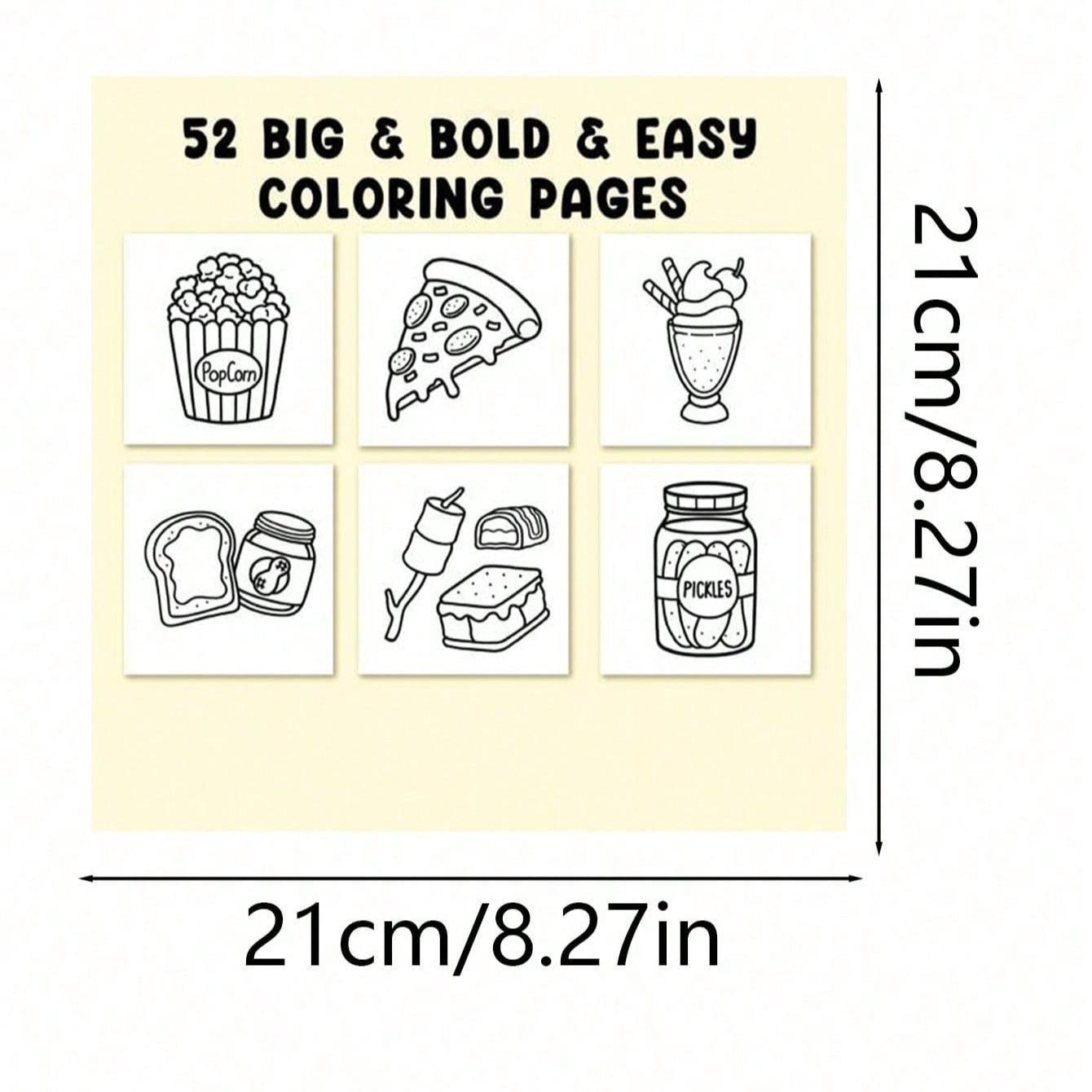 Adult Coloring Book Food Drink Sweets, Healing Self-Care Patterns, Relaxing Creative Time for Girls, Perfect Holiday Gift