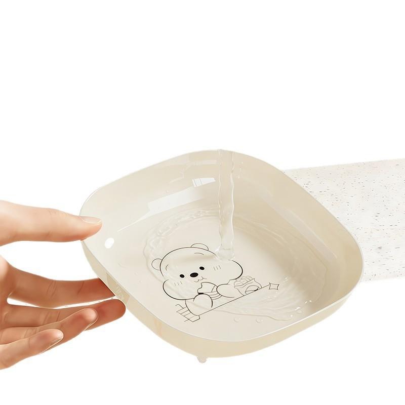Tapioca Bear Storage Tray, Cute Cartoon Design Organizer Plate, Perfect for Snacks & Desserts, Ideal Gift for Kids & Adults