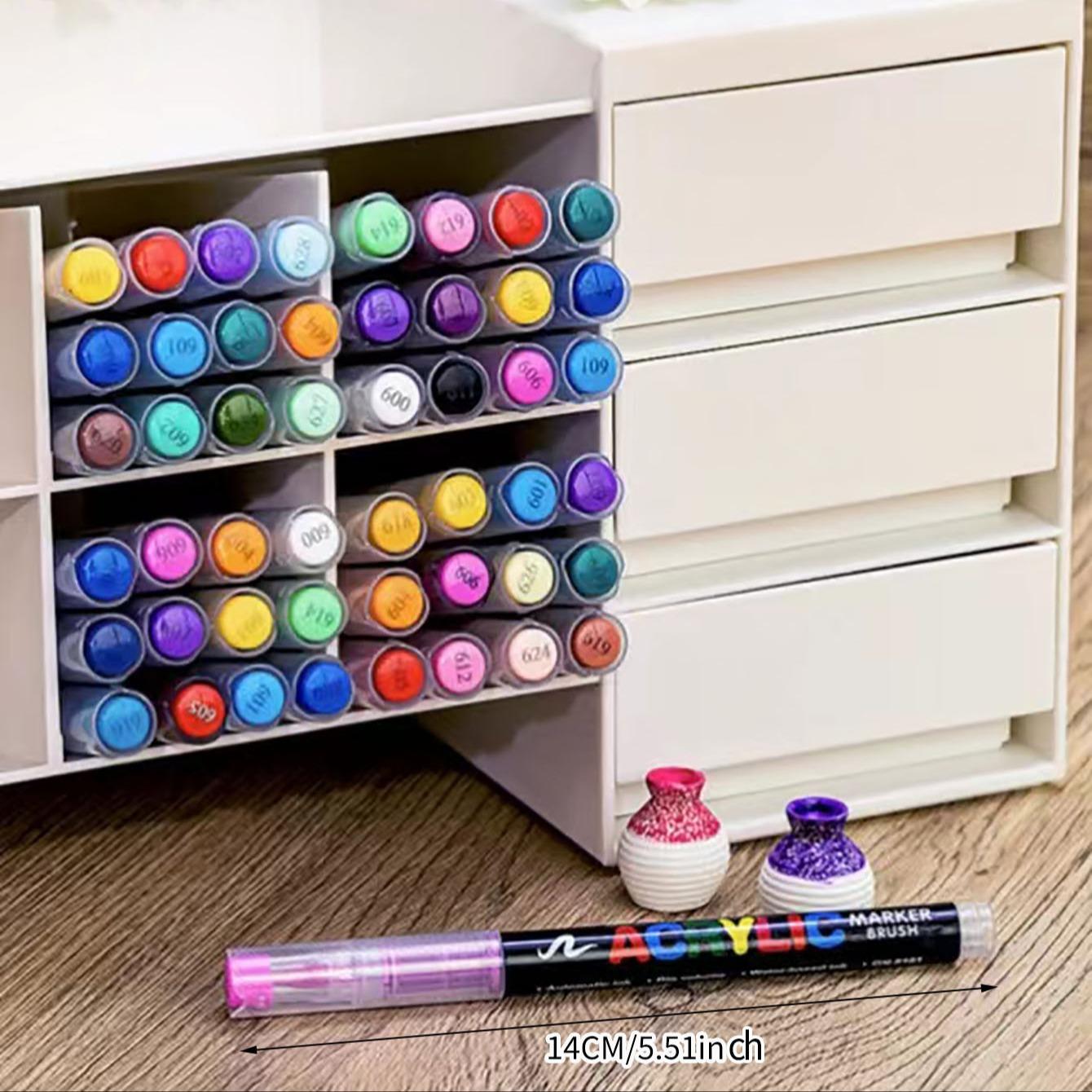 408 Color Liquid Soft Tip Acrylic Markers, Art Marker Set, Student Use Non-Bleeding Layerable Watercolor Pens, High-Quality Art Supplies for DIY Painting, Coloring Supplies, Art School Supplies