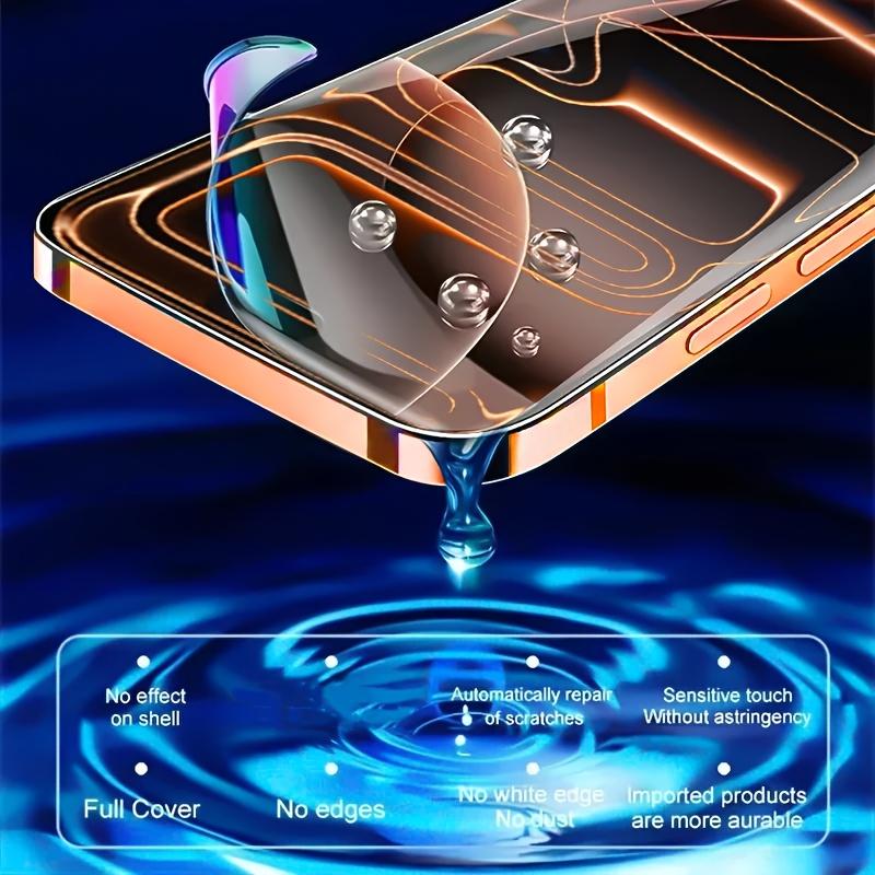 3 pack HD Hydrogel Soft Screen Protector for iPhone 17 Air/16e/17/16/15/14/13/12/11 Pro/Pro Max/Plus/XR/XS Max/X,Full-Screen Protection,Protective,High Transparency,Touch Sensitive,Anti-Scratch,Fingerprint Unlock Compatible,Easy to Install,non glass