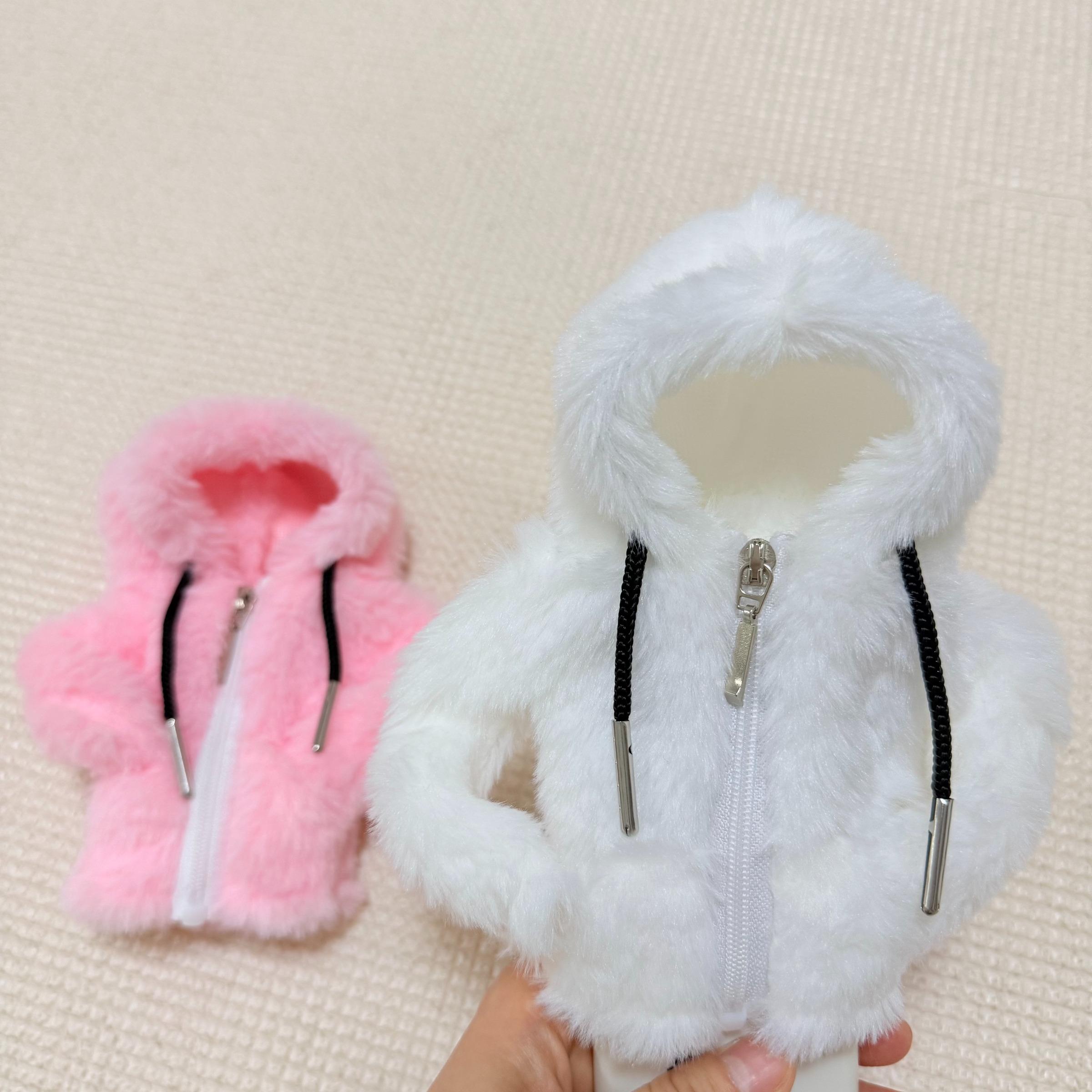 Cute Plush Car Automatic Shift Knob Cover, Winter Car Gear Shift Protector, Car Interior Decoration Accessories for Women & Girls, Pink
