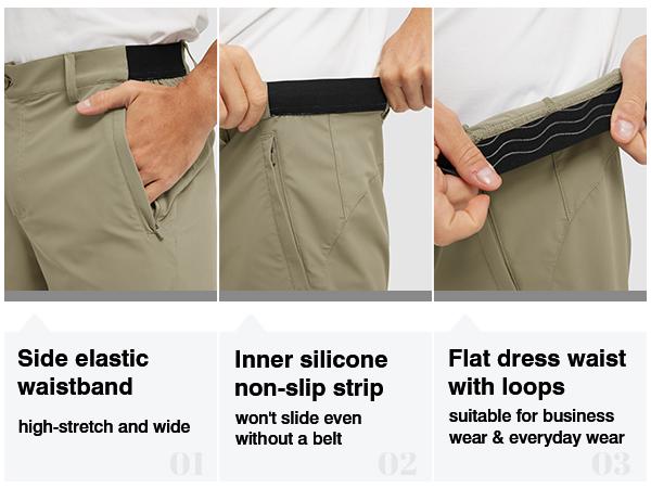 2 PACK GOPUNE Men's 9'' Golf Work Shorts Stretch Waistband Quick-Dry Fit Hiking Casual Business Dress Athletic Mens  Lightweight Pants 3 Pockets Summer fashion style 【Plus Size,32-46】#NovaTopFinds