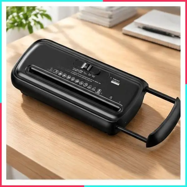 6-Sheet Small Strip Cut Paper Shredder for Home Use