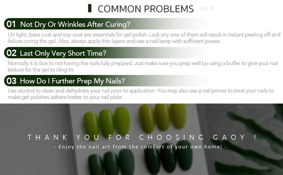 GAOY Jade Spectrum Green Gel Nail Polish Set, Mint, Moss and Emerald Shades, Gemstone Nail Art Manicure