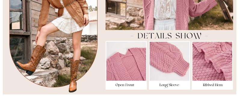 Danedvi Womens Oversized Cardigan Sweaters Open Front Cable Knit Lantern Long Sleeve Chunky Outwear Coats Soft Comfy Stretchy Casual Knitwear Danedvi Womens Oversized Cardigan Sweaters Open Front Cable Knit Lantern Long Sleeve Chunky Outwear Coats Soft Comfy Stretchy Casual Knitwear