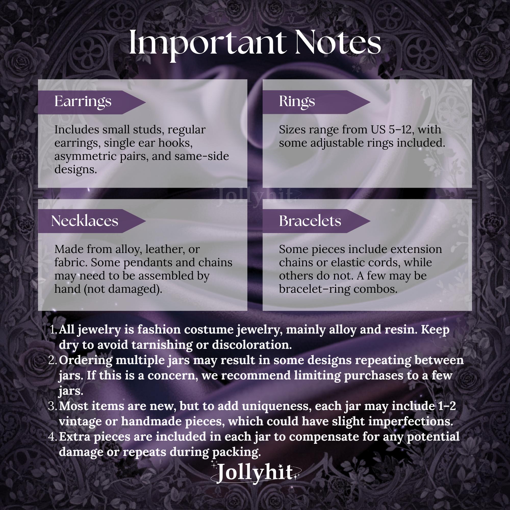 Jollyhit Gothic Witch Mystery Jewelry Jar – Costume Jewelry Rings, Necklaces & Earrings Set, Birthday, Classmate & Girlfriend Gift SpringStatements Antique womens gifts,emo accessories,   gifts for girlfriend