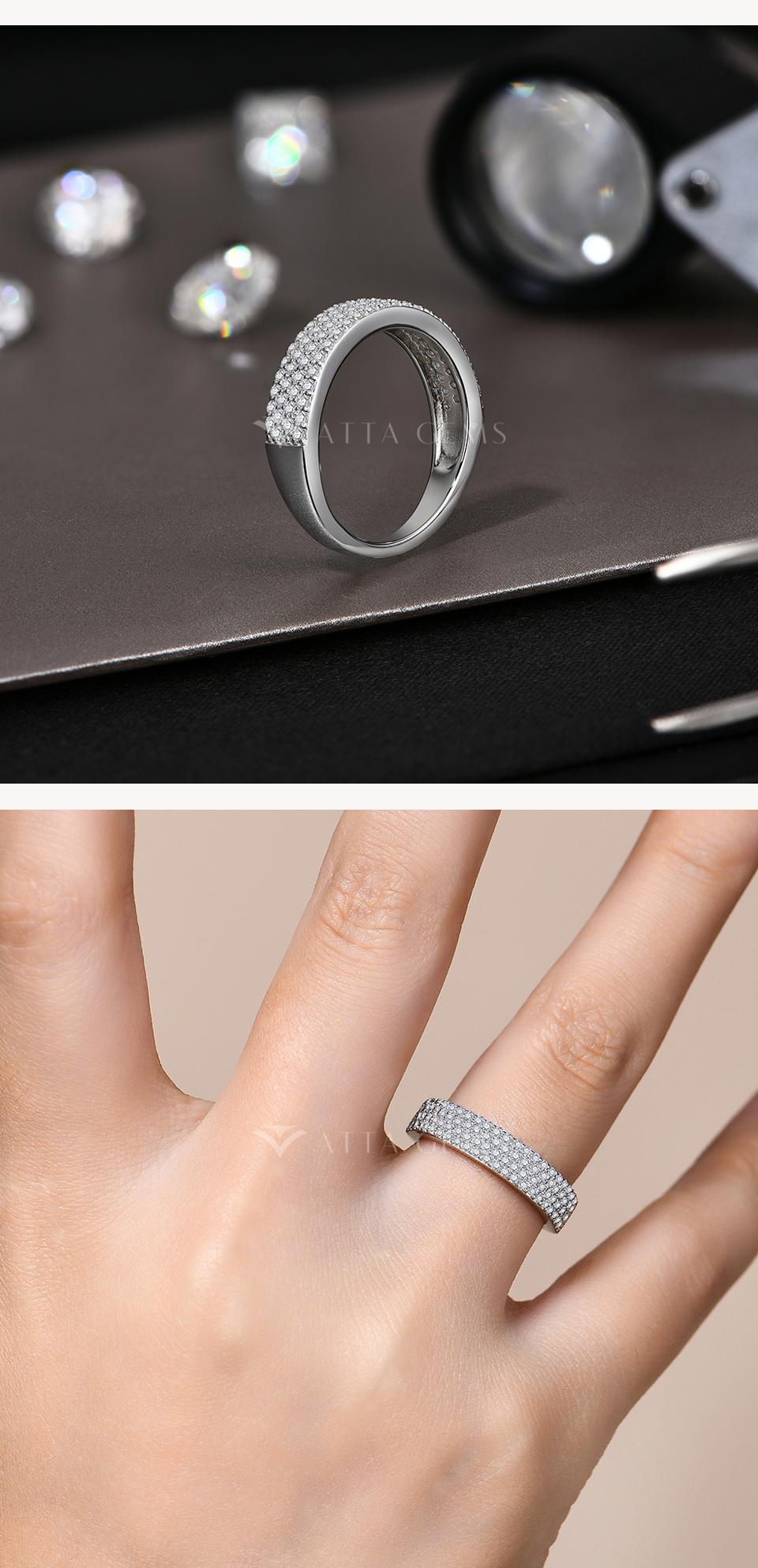 All Synthetic Moissanite Ring D Color 0.75CT Wedding Band Daily Party Wear Fine Jewelry Gift R223 SpringStatements