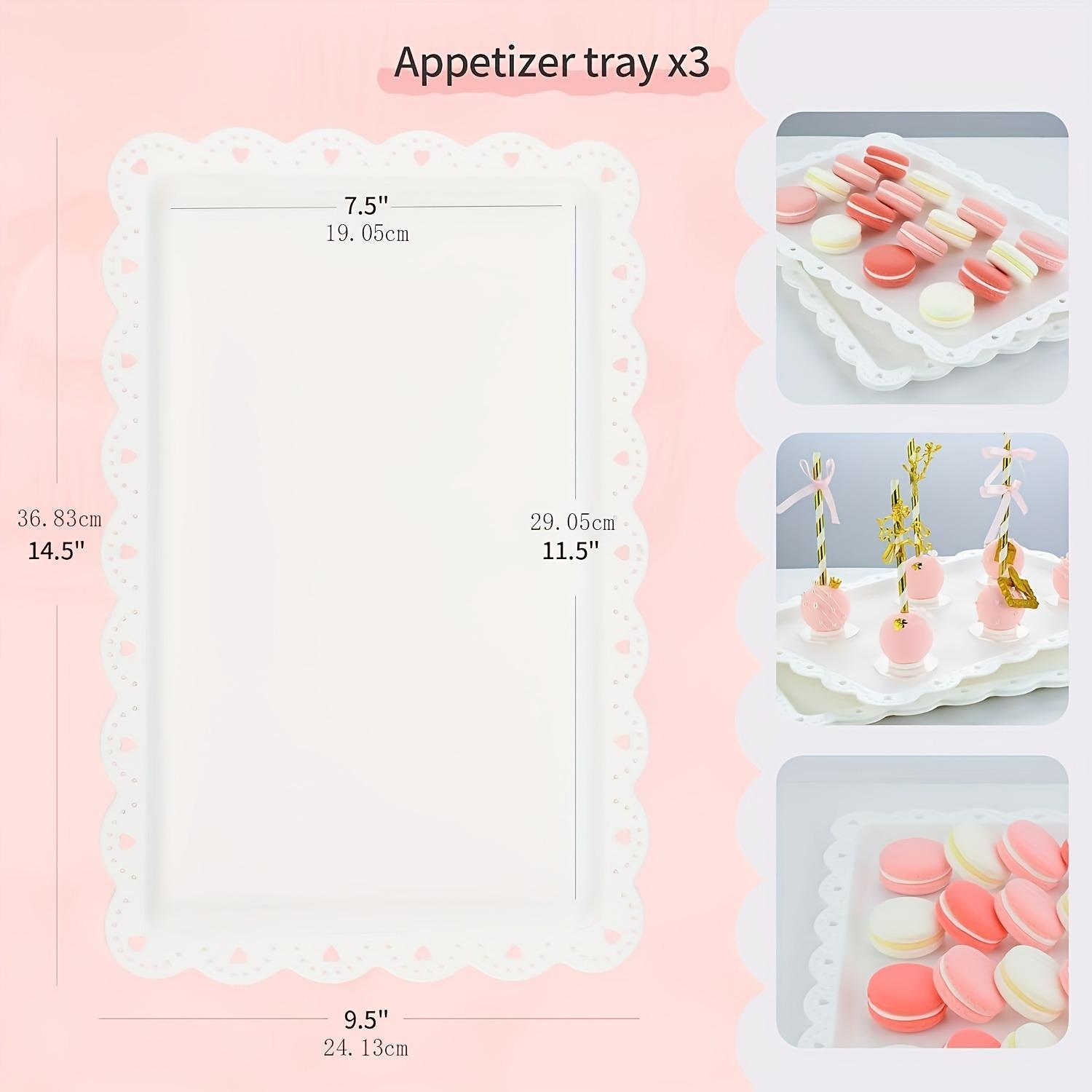 10pcs Cake Stand Set with 3 Double-Tier And 3 Triple-Tier Cupcake Stands, 4 Appetizer Trays, Perfect for Birthdays Bridal Showers