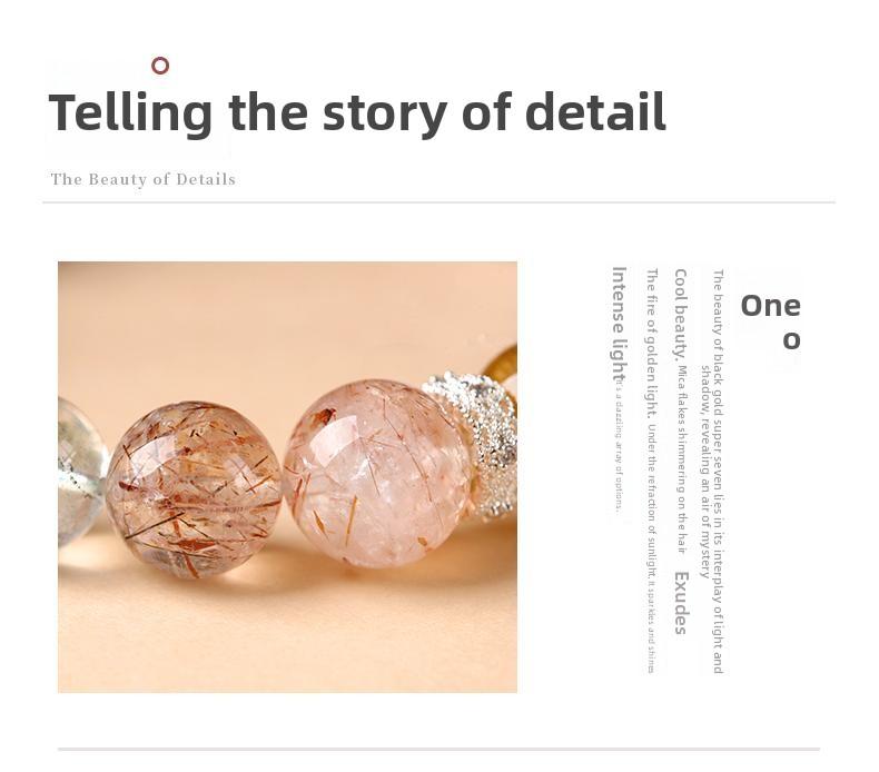 [Multi Treasure Crystal] crystal bracelet, black gold super seven green phantom white crystal blue chalcedony sunstone rose quartz amethyst, unisex, daily wear gift, 10mm beads natural stone, all round good luck symbol