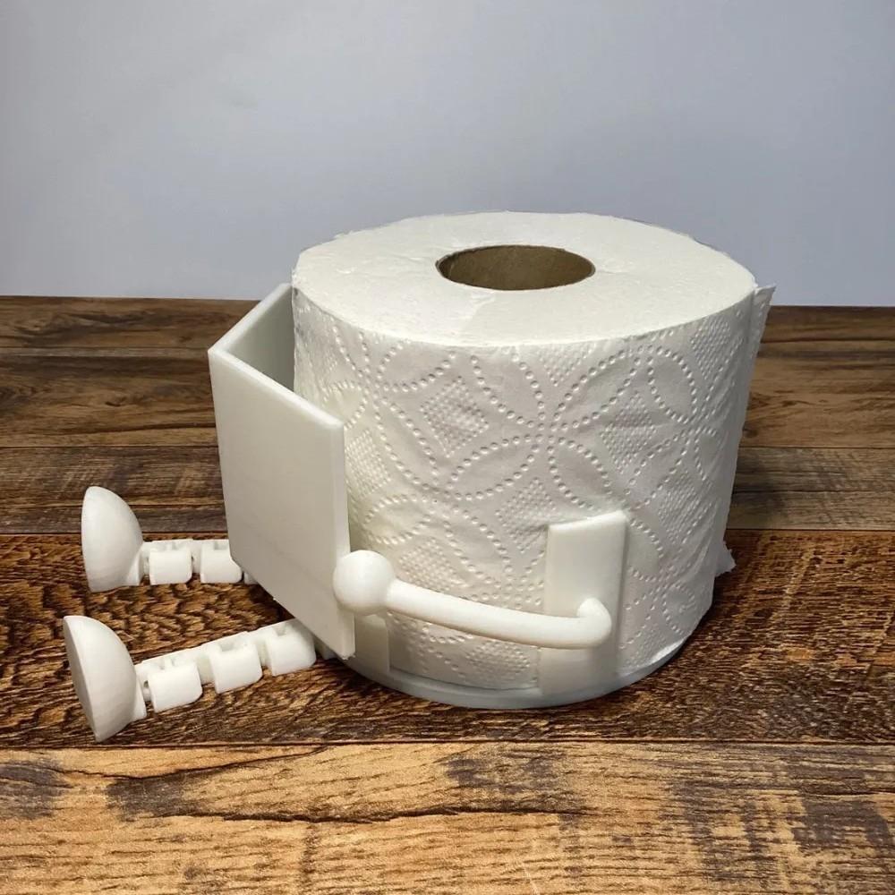 Trendy Paper Towel Holder Stand, Durable & Stylish Design, Perfect for Bathroom Storage Solution, Enhance Your Home Decor