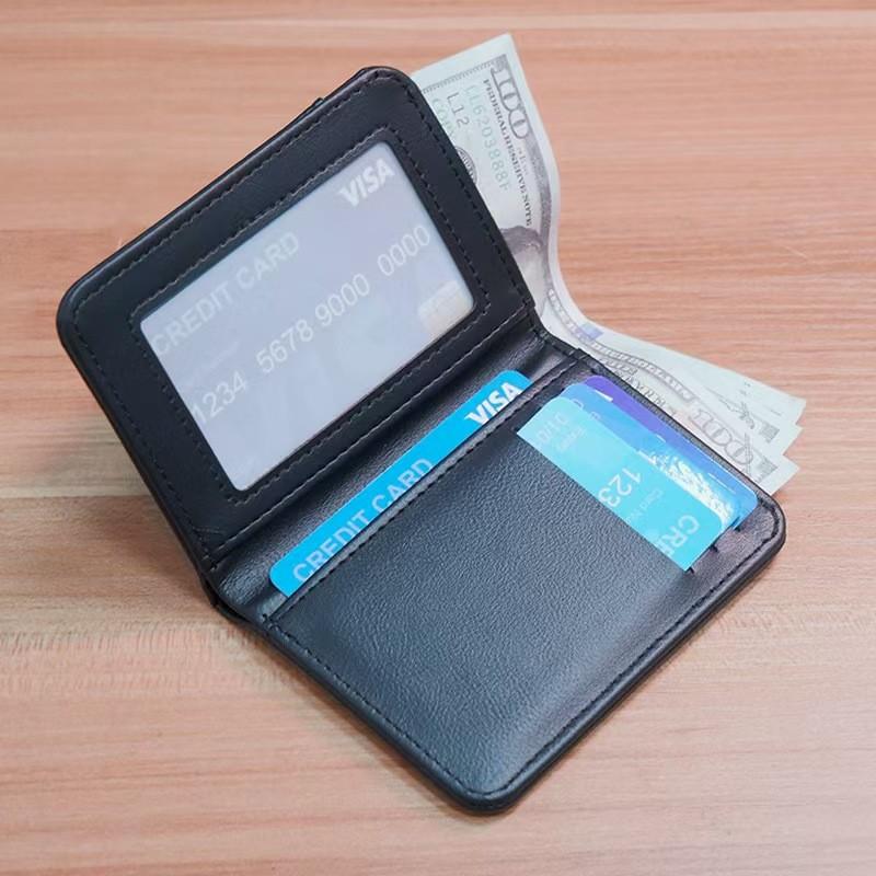 Fashion Minimalist Car Badge Wallet, Leather Mini Credit Card Case, Portable Small Wallet for Mazda All Models, Car Accessories