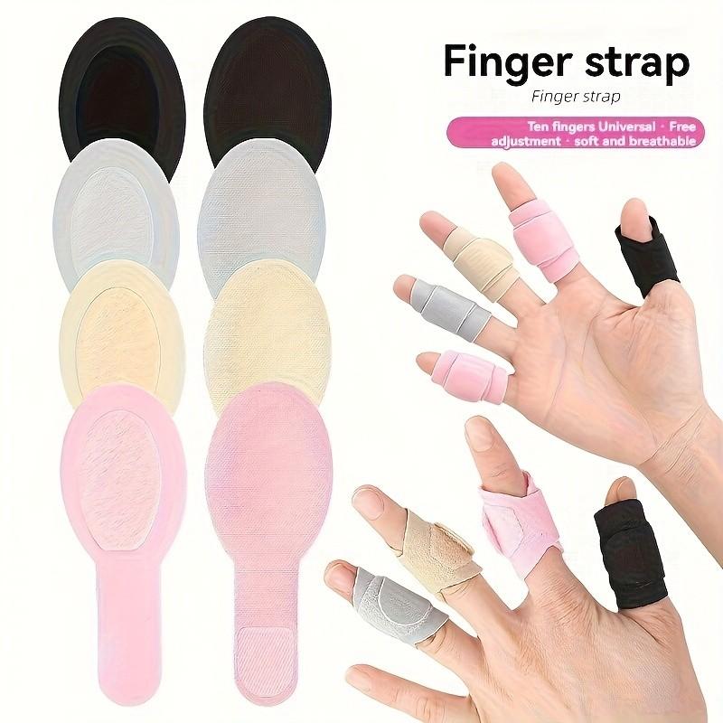 5 pieces, reusable finger strap protectors - soft and breathable, suitable for post injury recovery, exercise, and daily use. The universal adjustable protective cover is made of soft polyester material with a secure buckle
