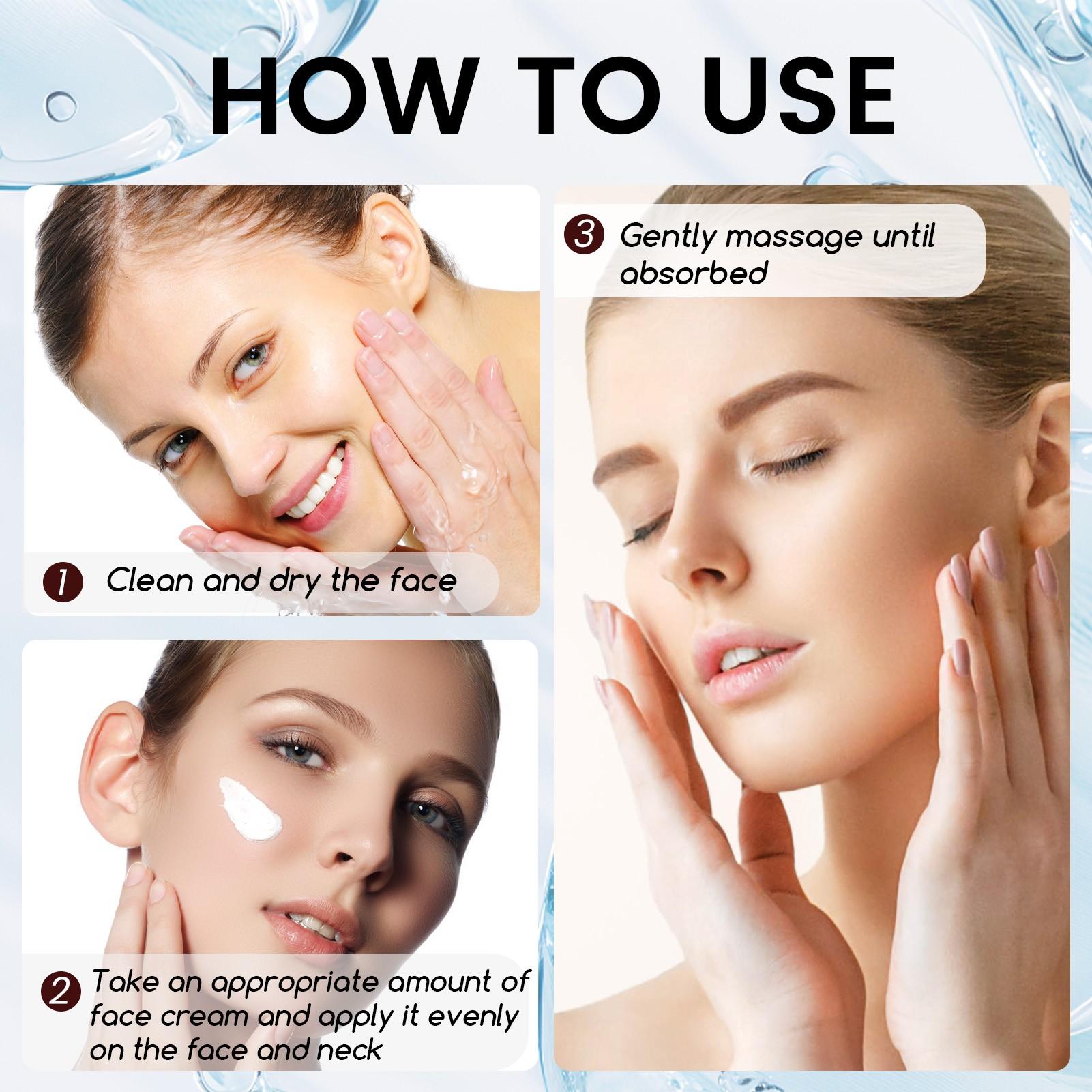 Four-Step Hyaluronic Acid Moisture Cream, Long-Lasting Hydration, Smooths Rough Skin, Reduces Dry Lines, Suitable for All Skin Types