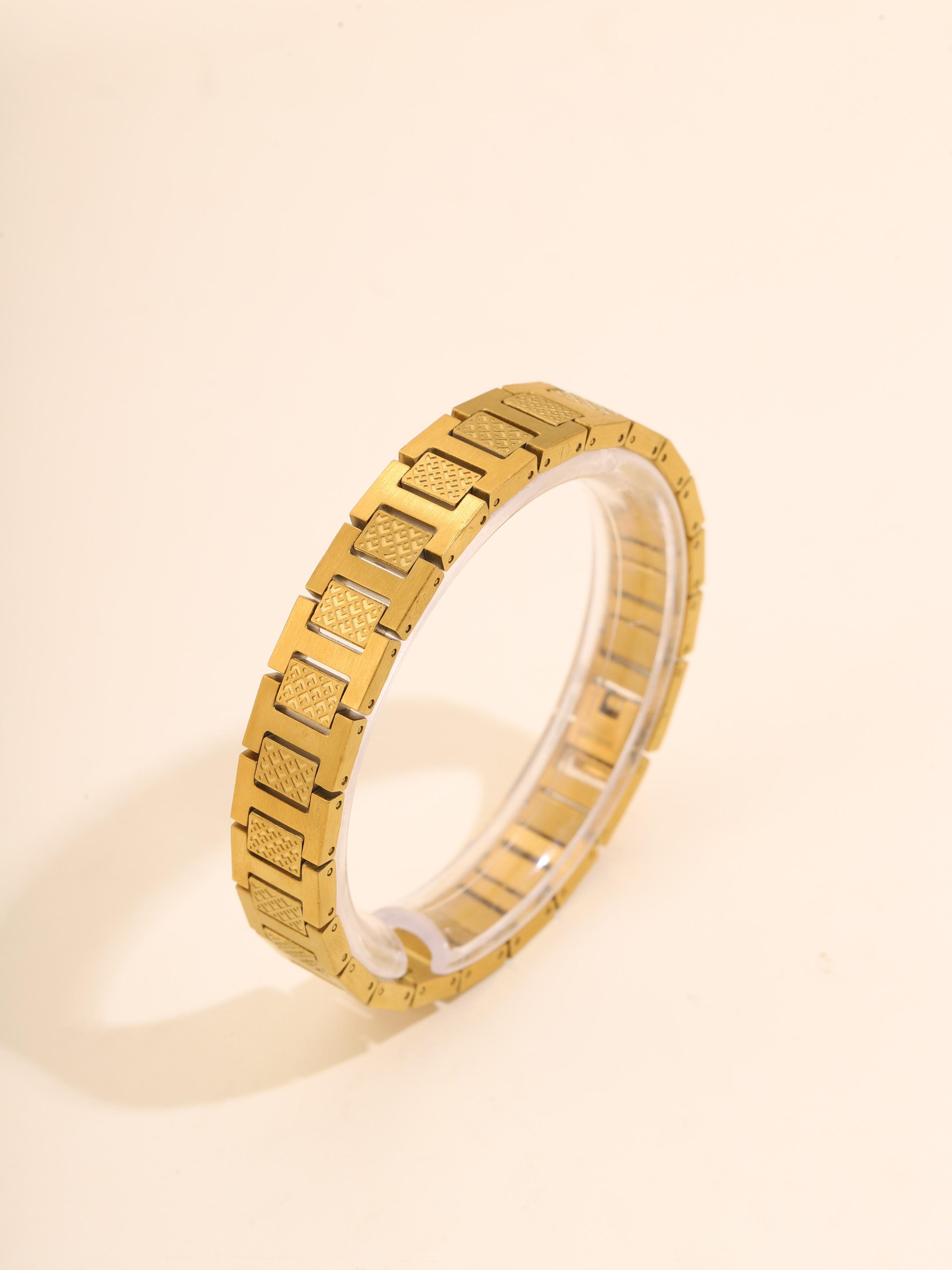 Fashion Retro Stainless Steel Crocodile & Fish Band Bracelet, Ideal for Men, Daily Wear, Parties, Gifts for Boyfriend, Friend, Father