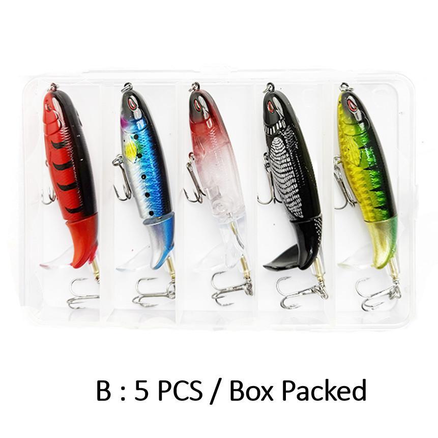 5/10Pcs 10cm 13.5g Whopper Plopper Lure,  Simulation Swimbait with Sharp Hooks,fishing bait lures girl Realistic Artificial Hard Fishing Bait, High Fish Attracting Design, Durable Outdoor Fishing Accessory for Freshwater and Saltwater Anglin