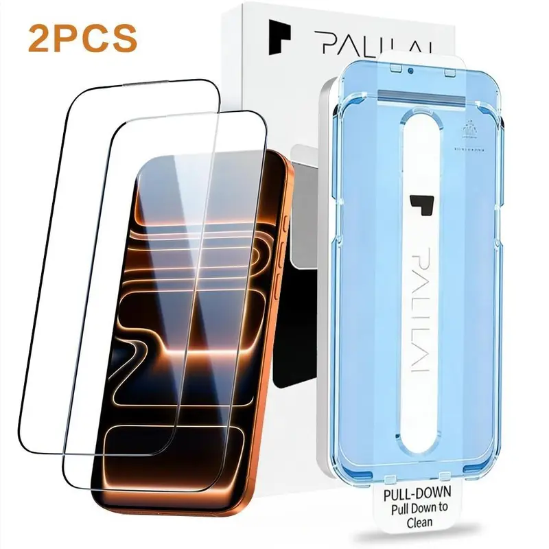 2-Pack HD Tempered Glass Screen Protectors for iPhone 18/17/16/15/14/13 Pro Max/Plus/Air/E | 9H Hardness, Scratch-Resistant, Bubble-Free Installation, Glossy Finish, Protection