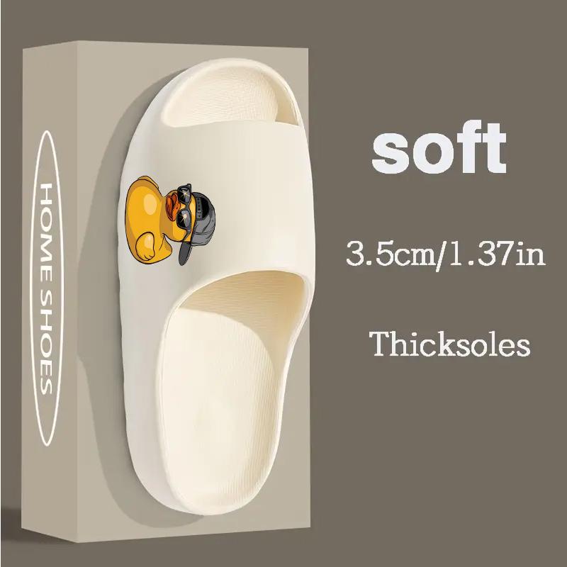 Hip Hop Rubber Duck Slippers for Men Women Kids Cool Cartoon Duck Design Comfortable Non Slip Home Slippers Funny Animal Beach Slides Casual Summer Sandals Lightweight Indoor Outdoor Shoes