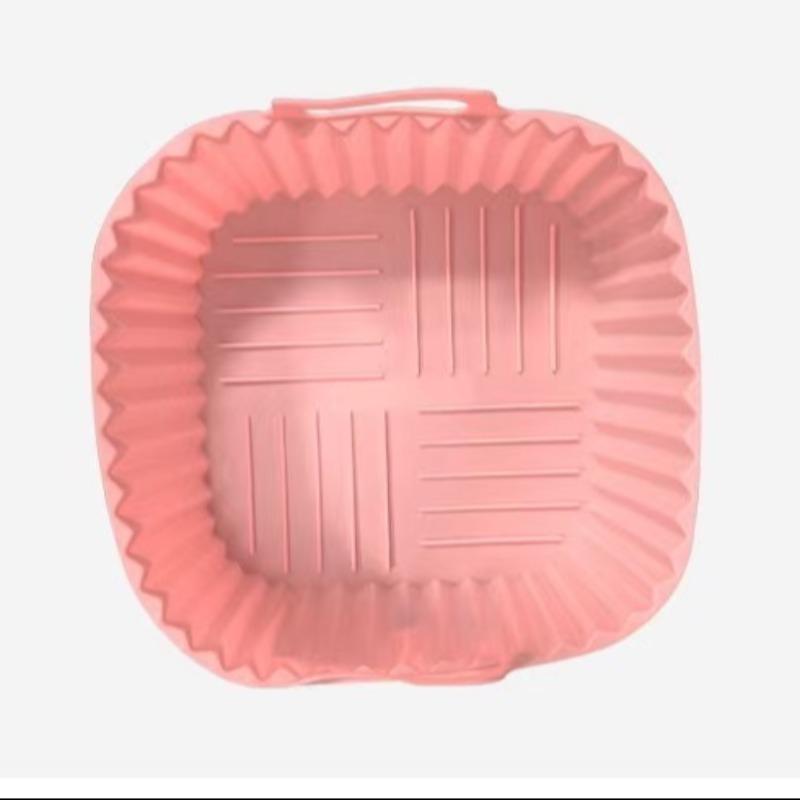 Reusable Silicone Air Fryer Mat, 21cm Square, Fits 4-7 Quart Air Fryers, Microwave Safe, Easy Clean, Non-Stick, Healthy Cooking