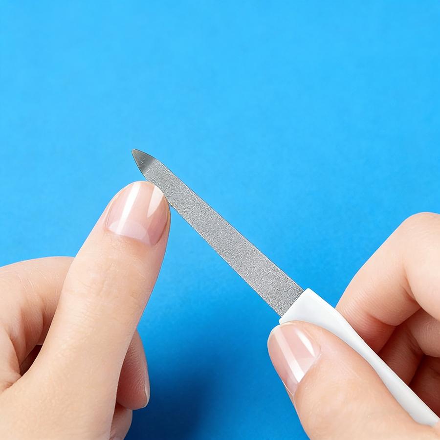 10pcs Double-Sided Metal Nail Files, Professional DIY Nail Art Accessories for Manicure and Pedicure Beauty