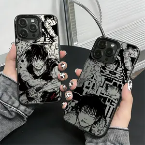 Classic Dark Anime Phone Case for iPhone 17 16 15 14 13 12 11 Pro Max, Slim Fit Shockproof Matte Design Soft TPU Protective Cover for Men