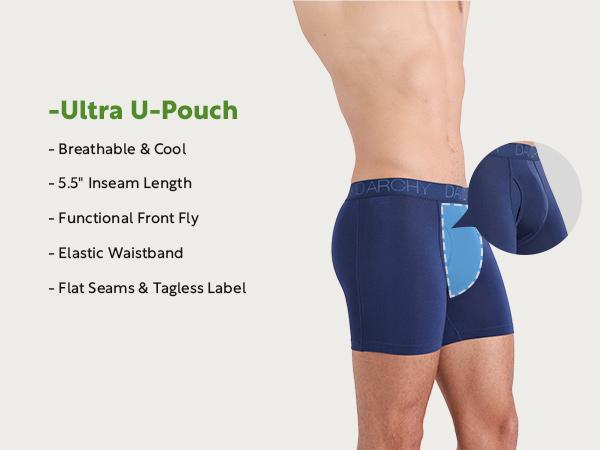 David Archy Men's Bamboo Cooling Fiber Boxer Briefs Breathable Soft Moisture-Wicking Fabric Basic Menswear Underwear with Fly Multipack Comfortable Daily Wear Gift Pants Long boxers for men Socks Stylish TikTokShopRestock Rayon Plain