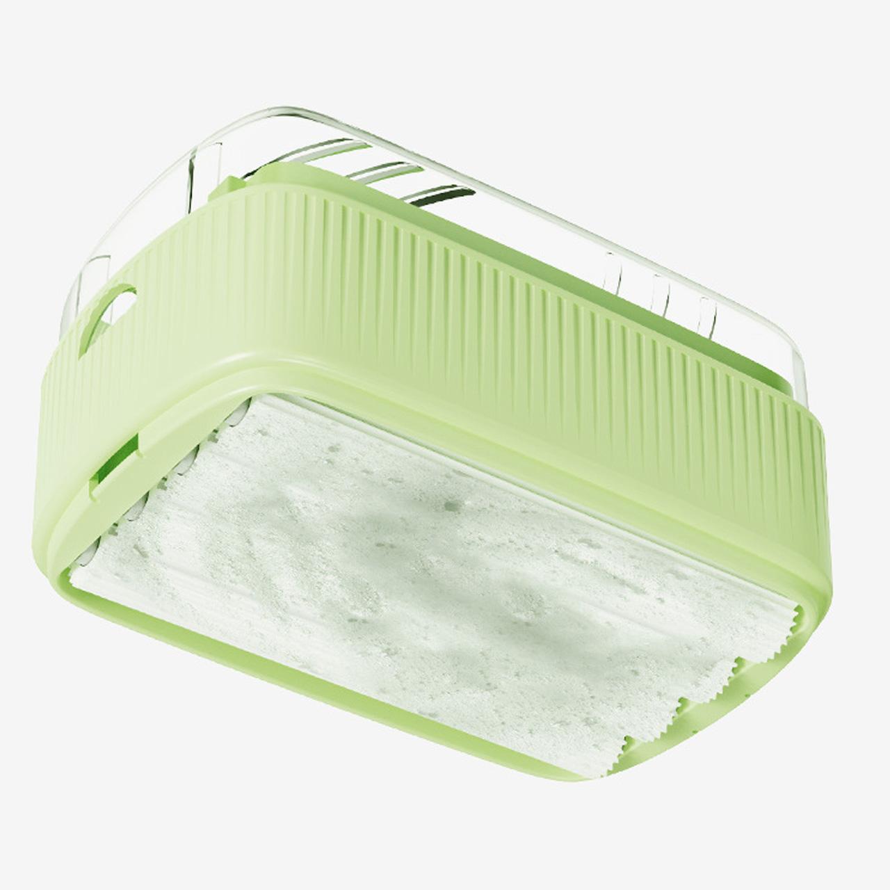 Multifunctional Soap Foaming Box, Hand-Free Storage Soap Holder, Drainage Soap Dish with Rolling Brush, Laundry Brush Included