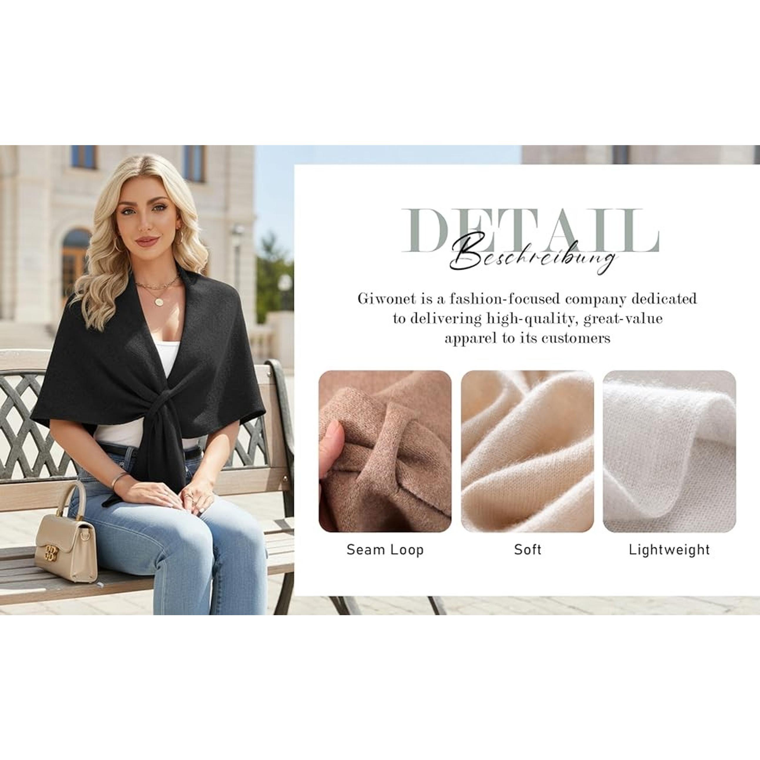 Shawl Wraps Women Pashmina Cardigan Triangle Cape Knit Shoulder Top Sweater Scarf for Fall Winter