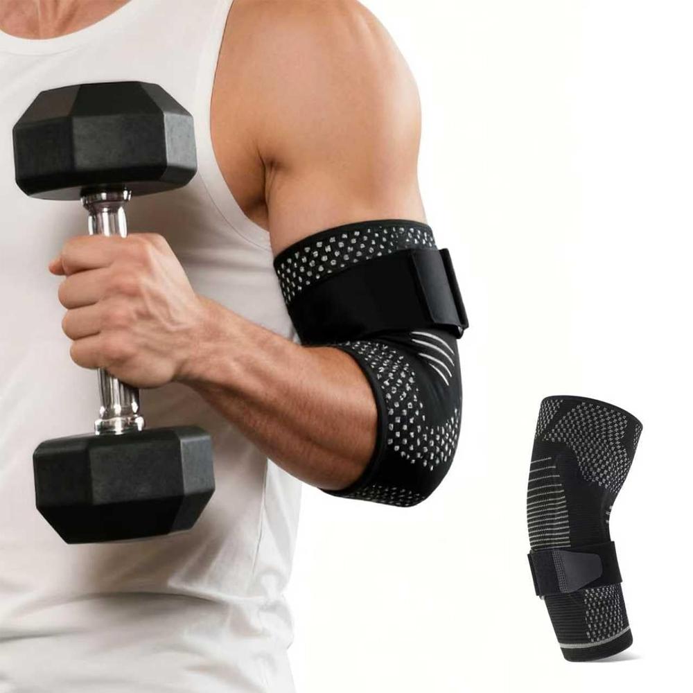 Elbow Brace Support, Breathable Elbow Compression Sleeve with Gel Pad for Golfer's, Tennis Elbow & Tendonitis Treatment & Pain Relief, Sports Arm Sleeves