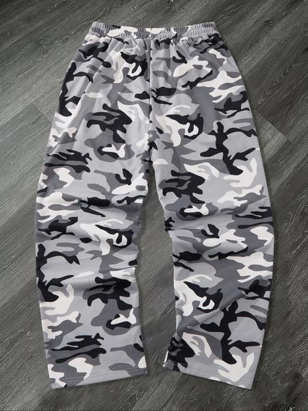 Men's Casual Military Camo Pants, Thorn Print Loose-Fit Drawstring Wide Leg, All-Season Comfortable Fabric, Perfect for Daily Wear Men's Casual Military Camo Pants, Thorn Print Loose-Fit Drawstring Wide Leg, All-Season Comfortable Fabric, Perfect for Daily Wear