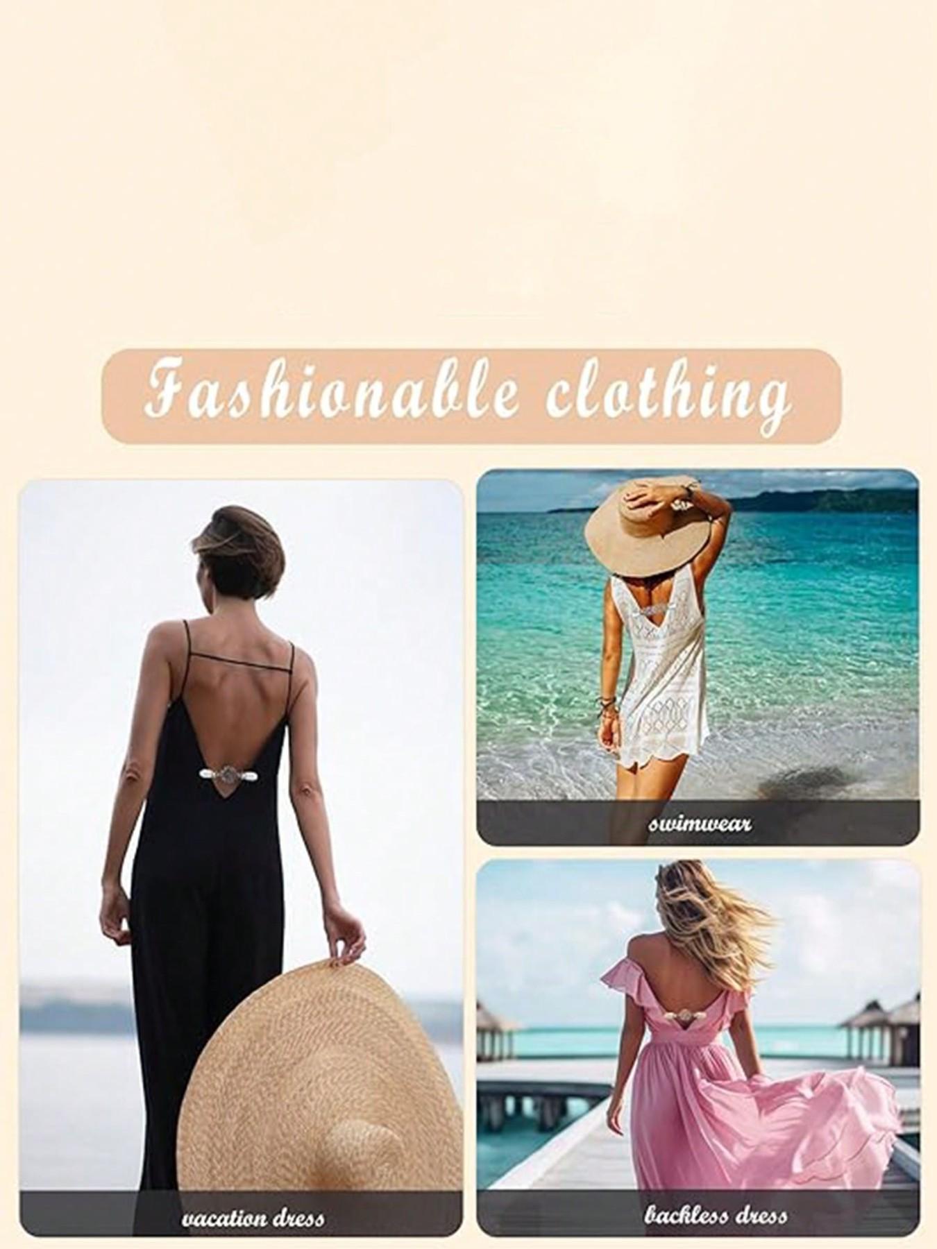 4-Piece Vintage Waist Cincher Set, Retro Sweater Dress Scarf Cardigan Clips, Women's Belly Control Belt for Dresses and Pants