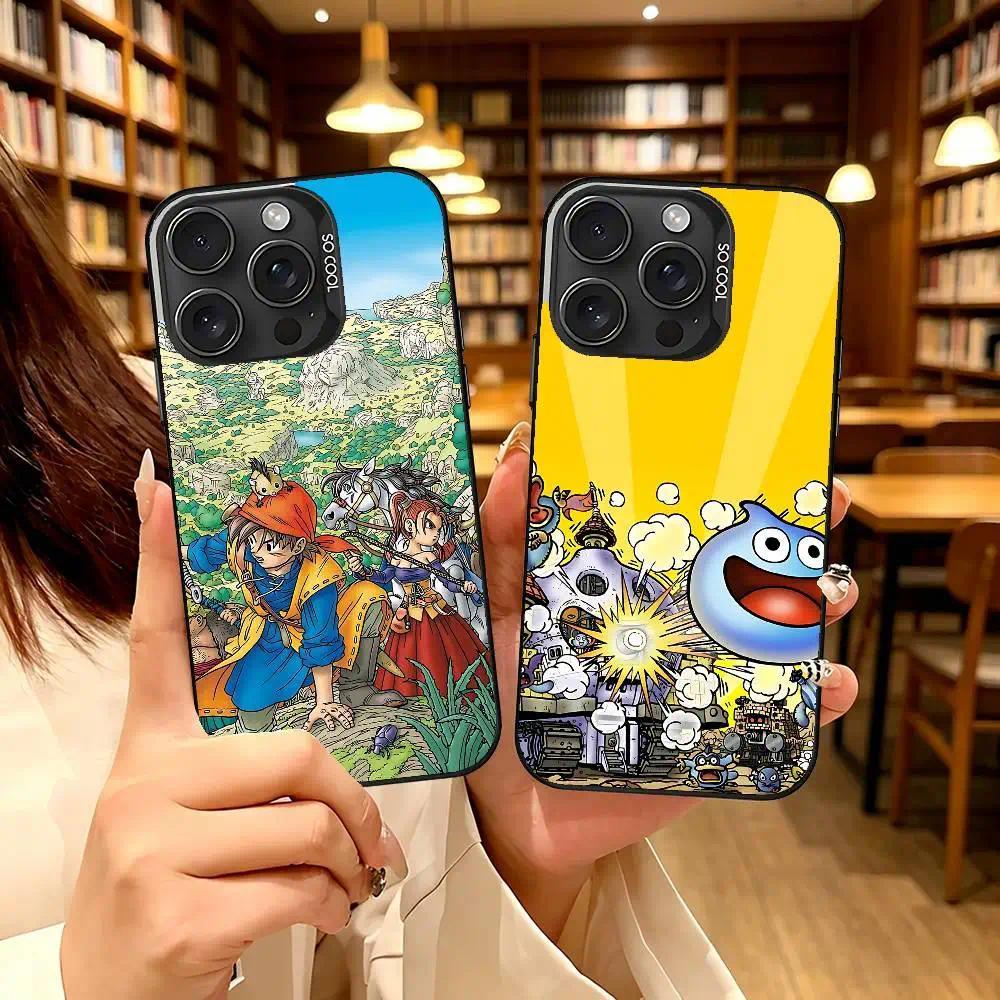 Game Dragon Quest Silver Electroplated Shockproof Phone Case For iPhone 11-17 Pro Max/Plus & Samsung Galaxy S23-S25