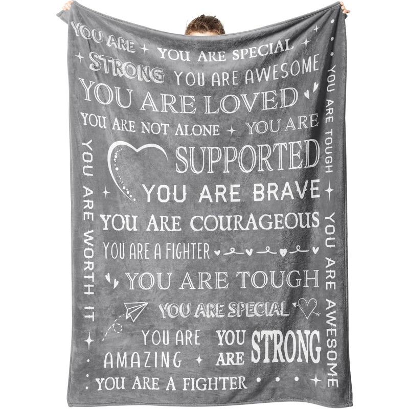 Get Well Soon Blanket for Women, Inspiring Recovery Gift After Surgery, Thoughtful Present for Sick Friends & Sisters, Comforting Care Package