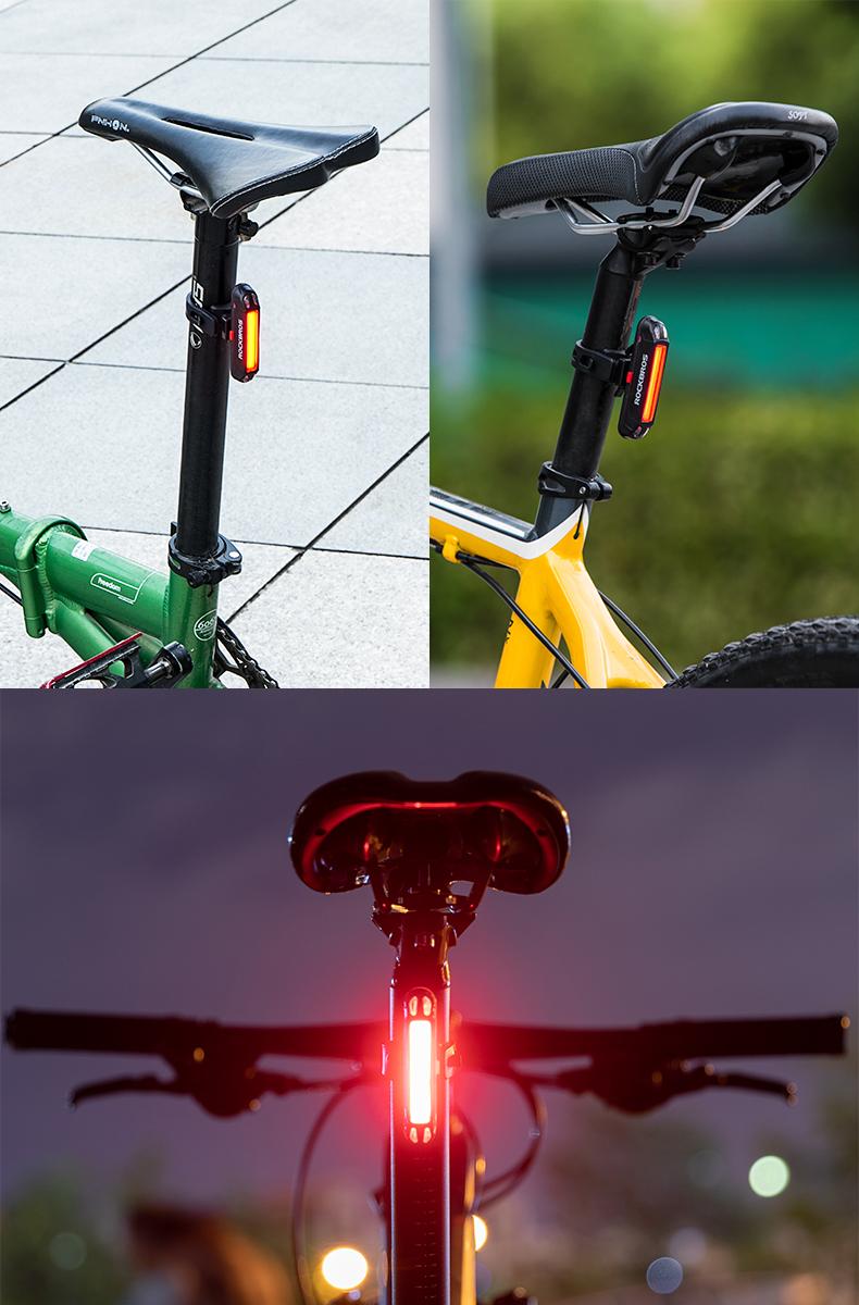 ROCKBROS Bike Tail Light USB Rechargeable LED Bike Rear Light 6 Modes IPX4 Bike Taillight for Night Riding ROCKBROS Bike Tail Light USB Rechargeable LED Bike Rear Light 6 Modes IPX4 Bike Taillight for Night Riding