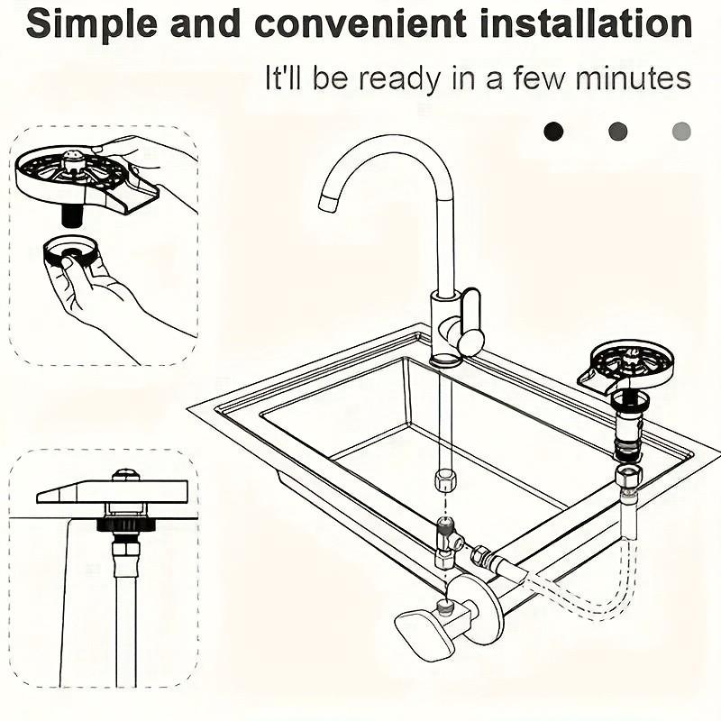 Automatic High Pressure Cup Washer, Efficient Cleaning Machine for Dishes & Utensils, Ideal for Home Use, Compact Design