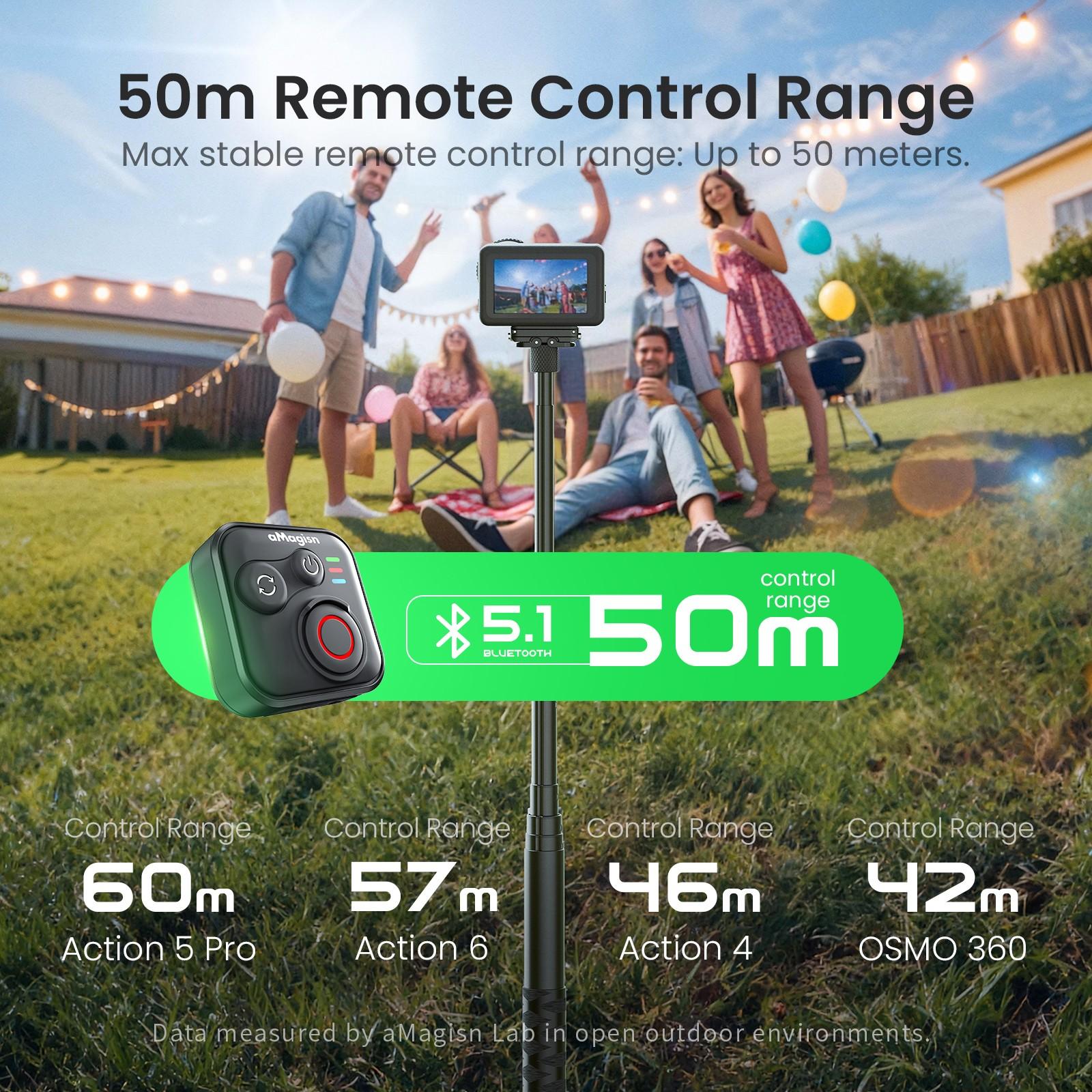 Bluetooth-compatible Remote Controller for Dji Osmo 360 Action Camera 6 5 Pro 4, Wireless Photography Accessory for Outdoor Shooting