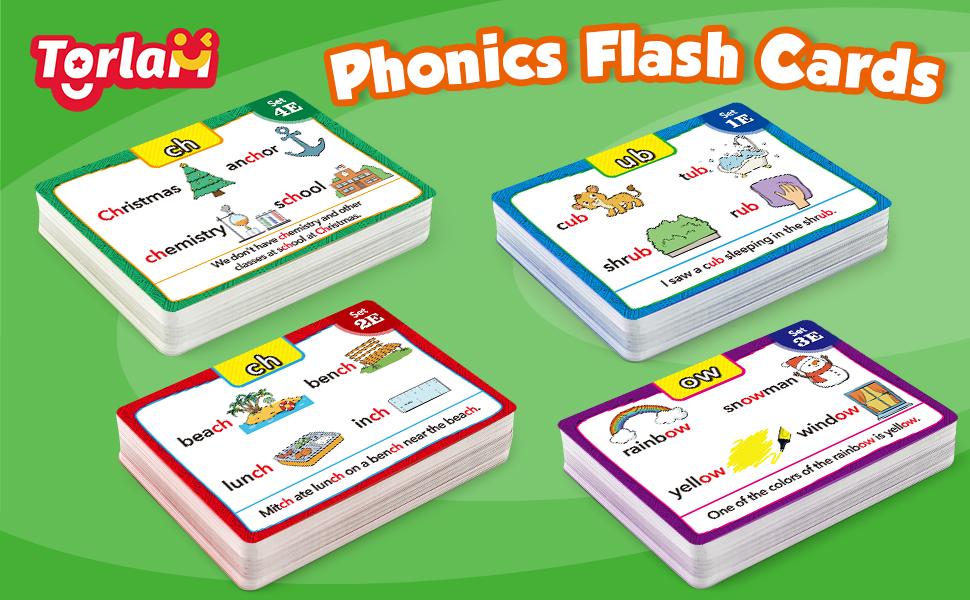 Torlam Phonics Flash Cards Learn to Read Spelling Reading Sight Words Games Include Digraphs CVC Blends Long Vowel Sounds 4 Levels Colorful Flashcards Torlam Phonics Flash Cards Learn to Read Spelling Reading Sight Words Games Include Digraphs CVC Blends Long Vowel Sounds 4 Levels Colorful Flashcards