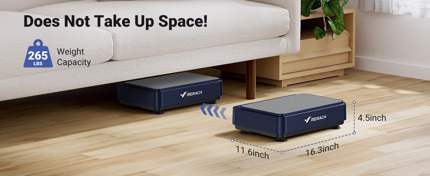 MERACH Mini Vibration Plate Exercise Machine, Lymphatic Drainage Machine, Whole Body Workout Vibration Platform for Fitness