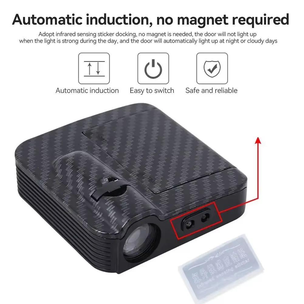 3D Shadow Lamp LED Door Logo Projector Cadillac SRX CT6 XTS ATS XT4 XT5 XT6 Dual Plug Water Pit Lamp Cadillac Welcome Light Car Door Projection Accessory