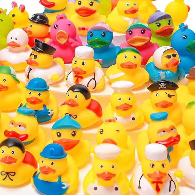Mixed Duck Toys, Kids Pool Floats, Pool Floaters, Boy Girl Party Supplies, Mini Beach Toys, Birthday Gifts, Thanksgiving Christmas New Year Decorations