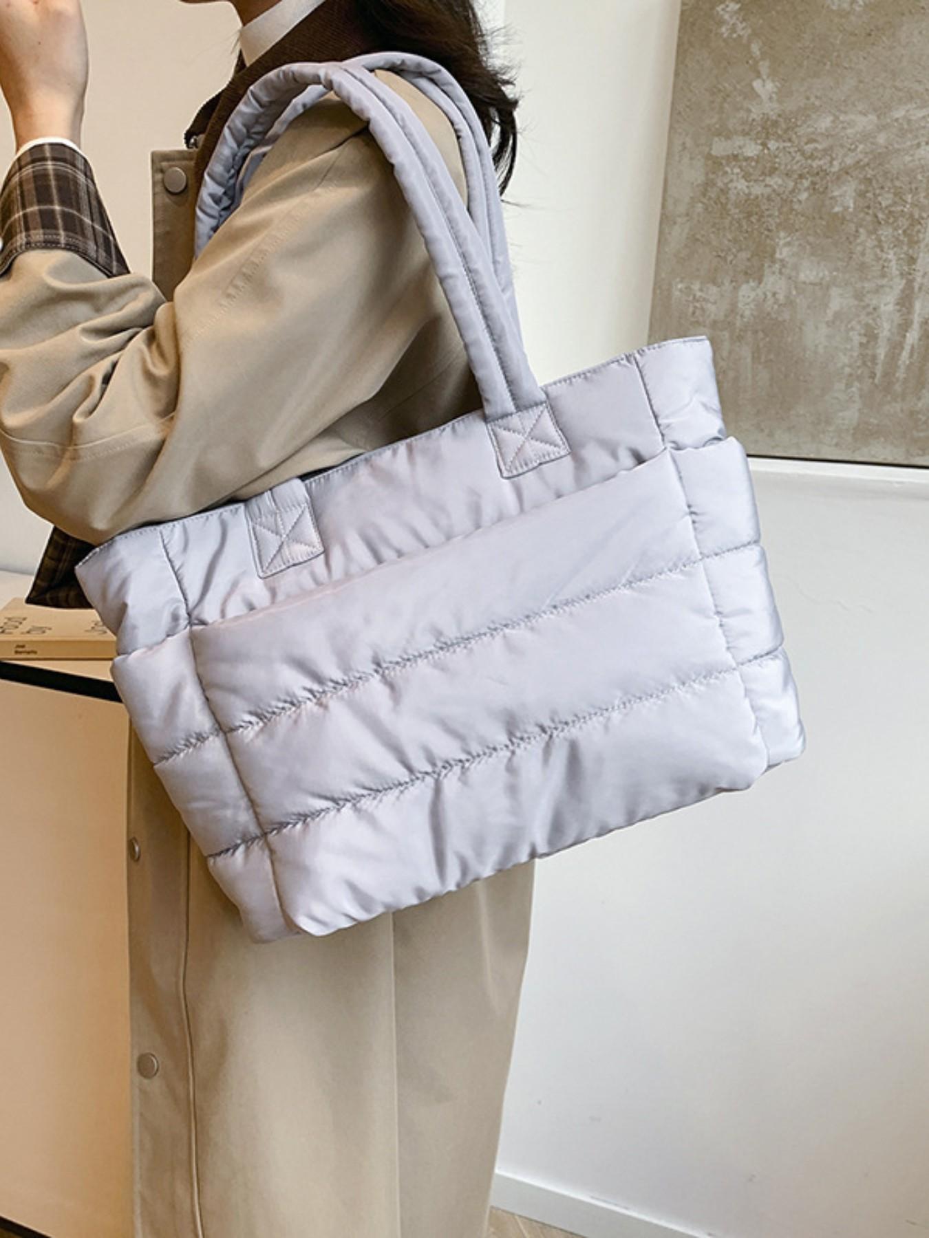 Fashion New Simple Tote Bag for Women, Large Capacity Handbag, Lightweight Nylon Shoulder Bag, Stylish and Practical